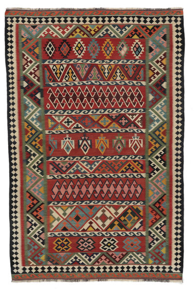  Kelim Vintage Vloerkleed 161X250 Echt Oosters Handgeweven Donkerbruin/Zwart (Wol, Perzië/Iran)