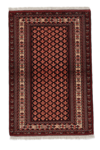  Perzisch Turkaman Vloerkleed 90X133 Zwart/Donkerrood 