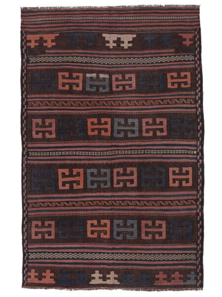 Afghan Vintage Kelim Vloerkleed Vloerkleed 140X212 Zwart/Donkerrood (Wol, Afghanistan)