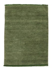  Handloom Fringes - Groen Vloerkleed 80X120 Modern Zwart/Wit/Creme (Wol, India)
