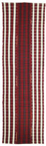  Kelim Semi-Antiek Turkey Vloerkleed 150X500 Echt Oosters Handgeweven Tapijtloper Donkerrood/Zwart (Wol, )