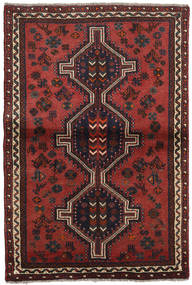  Shiraz Vloerkleed 103X155 Echt Oosters Handgeknoopt Donkerrood/Zwart (Wol, Perzië/Iran)