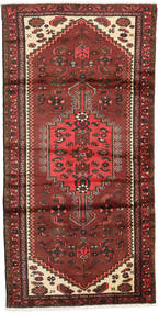  Hamadan Vloerkleed 95X187 Echt Oosters Handgeknoopt Donkerrood/Roestkleur (Wol, Perzië/Iran)