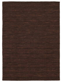  Kelim Loom - Donker Bruin Vloerkleed 200X300 Echt Modern Handgeweven Donkerbruin (Wol, India)