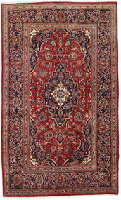  Keshan Vloerkleed 130X220 Echt Oosters Handgeknoopt Donkerrood/Donkerblauw (Wol, Perzië/Iran)