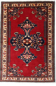  Sarough Vloerkleed 94X137 Echt Oosters Handgeknoopt Zwart/Rood (Wol, Perzië/Iran)