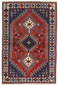  Oosters Yalameh Vloerkleed Vloerkleed 102X153 Rood/Donkerpaars (Wol, Perzië/Iran)