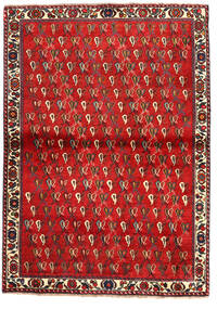  Shiraz Vloerkleed 110X157 Echt Oosters Handgeknoopt Donkerrood/Roestkleur (Wol, Perzië/Iran)