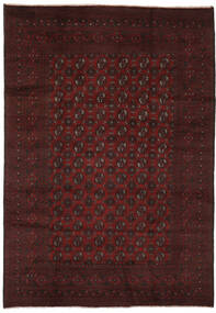  Afghan Vloerkleed 198X288 Echt Oosters Handgeknoopt Zwart (Wol, Afghanistan)