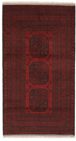  Afghan Vloerkleed 102X190 Echt Oosters Handgeknoopt Zwart (Wol, Afghanistan)