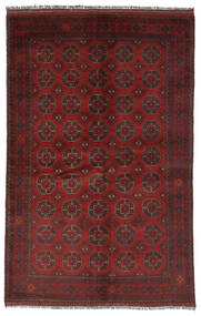 Afghan Khal Mohammadi Vloerkleed 124X195 Echt Oosters Handgeknoopt Zwart/Donkerrood (Wol, Afghanistan)