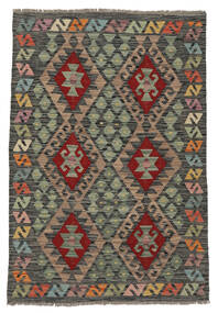  Kelim Afghan Old Style Vloerkleed 100X149 Echt Oosters Handgeweven Donkergroen/Zwart (Wol, Afghanistan)