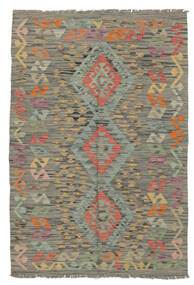  Kelim Afghan Old Style Vloerkleed 101X147 Echt Oosters Handgeweven Donkerbruin/Donkergroen (Wol, Afghanistan)