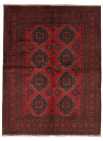  Afghan Khal Mohammadi Vloerkleed 172X234 Echt Oosters Handgeknoopt Zwart/Donkerrood (Wol, Afghanistan)