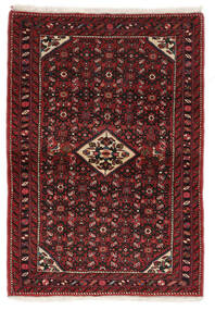  Hosseinabad Vloerkleed 105X150 Echt Oosters Handgeknoopt Zwart/Donkerbruin (Wol, Perzië/Iran)