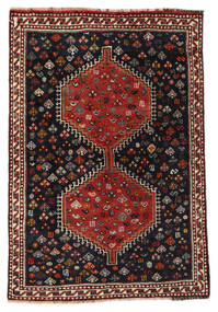  Shiraz Vloerkleed 103X149 Echt Oosters Handgeknoopt Zwart/Donkerbruin (Wol, Perzië/Iran)
