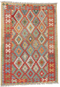  Kelim Afghan Old Style Vloerkleed 125X176 Echt Oosters Handgeweven Donkergroen/Roestkleur (Wol, Afghanistan)