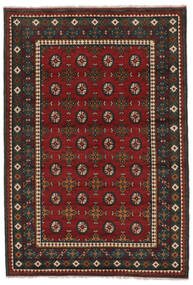  Afghan Vloerkleed 132X193 Echt Oosters Handgeknoopt Zwart/Donkerbruin (Wol, Afghanistan)