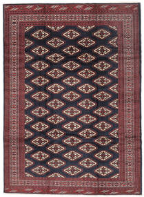 Turkaman Vloerkleed 208X287 Echt Oosters Handgeknoopt Zwart/Donkerbruin (Wol, Perzië/Iran)