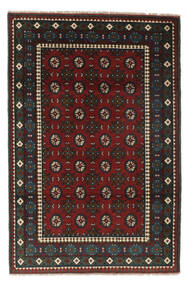  Afghan Vloerkleed 118X181 Echt Oosters Handgeknoopt Zwart/Beige (Wol, Afghanistan)