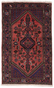  Oosters Zanjan Vloerkleed Vloerkleed 100X158 Zwart/Donkerrood (Wol, Perzië/Iran)