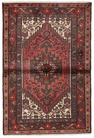  Perzisch Hamadan Vloerkleed 100X147 Zwart/Donkerrood 