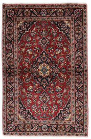98X151 Keshan Vloerkleed Vloerkleed Echt Oosters Handgeknoopt Zwart/Donkerrood (Wol, Perzië/Iran)