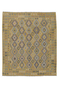  Kelim Afghan Old Style Vloerkleed 250X292 Echt Oosters Handgeweven Wit/Creme/Bruin Groot (Wol, Afghanistan)
