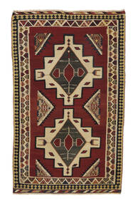  148X235 Kelim Vintage Vloerkleed Handgeweven Vloerkleed Zwart/Bruin Perzië/Iran 