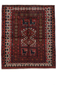  165X192 Lori Vloerkleed Handgeknoopt Vloerkleed Zwart/Donkerrood Perzië/Iran 