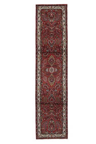  Oosters Mehraban Vloerkleed Vloerkleed 73X312 Tapijtloper Zwart/Donkerrood (Wol, Perzië/Iran)