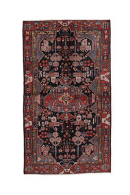  133X234 Nahavand Vloerkleed Vloerkleed Zwart/Donkerrood Perzië/Iran 