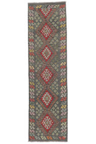  Kelim Afghan Old Style Vloerkleed 82X296 Zwart/Donker Geel 