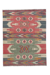  Kelim Ariana Tribal Vloerkleed 153X197 Echt Modern Handgeweven Wit/Creme/Donkerrood (Wol, Afghanistan)
