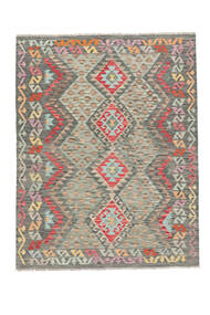  Oosters Kelim Afghan Old Style Vloerkleed 154X197 Bruin/Donker Geel (Wol, Afghanistan)