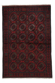 98X147 Afghan Khal Mohammadi Vloerkleed Vloerkleed Echt Oosters Handgeknoopt Zwart/Donkerrood (Wol, Afghanistan)