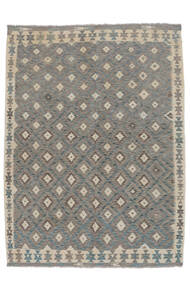  Kelim Afghan Old Style Vloerkleed 187X242 Echt Oosters Handgeweven Donkergrijs/Wit/Creme (Wol, Afghanistan)