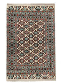  Turkaman Vloerkleed 133X200 Echt Oosters Handgeknoopt Zwart (Wol, Perzië/Iran)