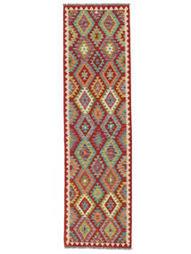  Kelim Afghan Old Style Vloerkleed 80X293 Echt Oosters Handgeweven Tapijtloper Donkerbruin (Wol, Afghanistan)