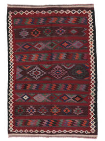  Afghan Vintage Kelim Vloerkleed 125X185 Echt Oosters Handgeweven Donkerpaars/Zwart (Wol, Afghanistan)