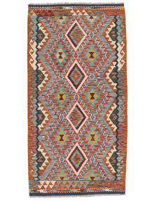  Kelim Afghan Old Style Vloerkleed 105X204 Echt Oosters Handgeweven Donkerrood/Zwart (Wol, )