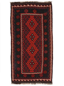 107X205 Afghan Vintage Kelim Vloerkleed Vloerkleed Echt Oosters Handgeweven Zwart/Donkerrood (Wol, Afghanistan)
