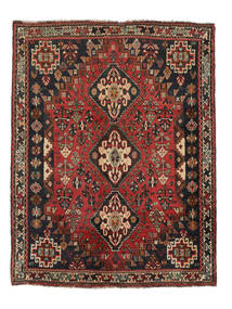  Shiraz Vloerkleed 125X164 Echt Oosters Handgeknoopt Zwart/Donkerbruin (Wol, Perzië/Iran)