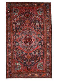  Perzisch Hamadan Vloerkleed Vloerkleed 130X220 Zwart/Donkerrood (Wol, Perzië/Iran)