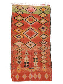 Echt Vloerkleed Berber Moroccan - Mid Atlas Vintage 162X305 Tapijtloper Donkerrood/Bruin (Wol, Marokko)
