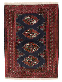  Oosters Turkaman Vloerkleed Vloerkleed 87X120 Zwart/Donkerrood (Wol, Perzië/Iran)