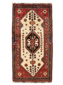 Echt Vloerkleed Ghashghai Vloerkleed 84X158 Donkerrood/Zwart (Wol, Perzië/Iran)