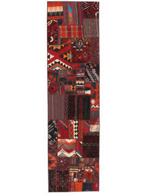  80X301 Kelim Tekkeh Vloerkleed Tapijtloper Vloerkleed Zwart/Donkerrood Perzië/Iran 