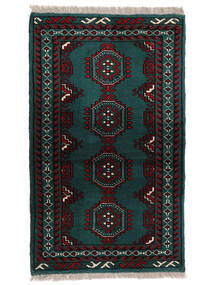  Oosters Turkaman Vloerkleed Vloerkleed 60X100 Zwart/Donkerrood (Wol, Perzië/Iran)