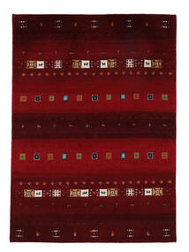 Gabbeh Indiaas Fine Vloerkleed Vloerkleed 160X230 Zwart/Donkerrood (Wol, India)